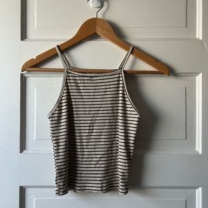 Striped High Neck tank